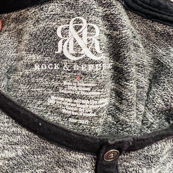 Rock & Republic Henley T Shirt/ Women’s Small Gray 100% Cotton - Picture 5 of 5
